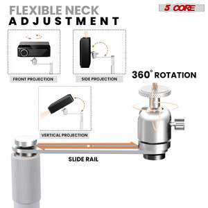 5 Core Projector Stand Floor Adjustable 66" Universal Projectors Support for Home Office & Studio - Product Image 3