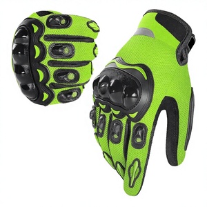 Guantes de Motocicleta Verdes con Protección en los Nudillos para Adultos Unisex, Transpirables, de Material PU, para Todas las Estaciones - Product Image 2
