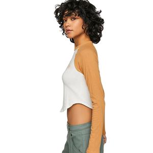 Oferta Especial: Camiseta Corta de Moda para Mujer, Diseño Urbano Vintage, Teñido Liso, Corte Ajustado, 100% Algodón, Largo Regular, Cómoda - Product Image 4