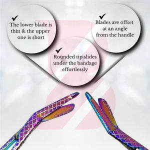 Tijeras para Vendajes de Primera Calidad, Hechas a Medida con Acero Quirúrgico de Alta Precisión, para Uso Médico y de Primeros Auxilios - Product Image 5