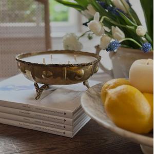 Scented Soy Wax Luxury <b>Brass</b> Aluminum Decorative <b>Candle</b> Jar Jars <b>Holder</b> Hotel Serving Fragrance Home Table Decoration Glass - Product Image 4