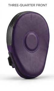 <b>Purple</b> PU Leather Boxing Focus Pad Punching Target with Handle Strap Reinforced Stitching for Kickboxing - Product Image 4