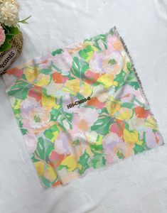 Tissu en mousseline florale 58/60 pouces 100% polyester, voile léger tissé HH-CM90-4, matière pour foulard femme - Product Image 6