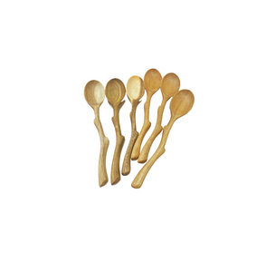 Cuillère fendue en forme de brindille en bois d'acacia fait à la main à long manche ustensile de cuisine pour salade vaisselle ustensiles de cuisine hôtel maison - Product Image 5