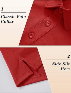 เสื้อโปโลผู้ชายสีเบจลายทางถักแขนสั้นไซส์ใหญ่สไตล์ลำลอง - Product Image 6
