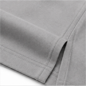 T-shirt pour femme gris clair à col en V et manches coude longues, coupe décontractée WTS-0083 - Product Image 5