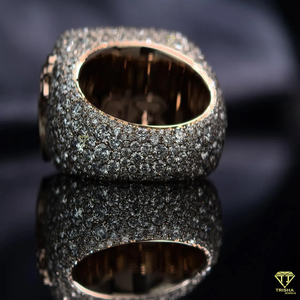 Luxury Moissanite Diamond Hip Hop <b>Ring</b> For Men Iced Out Baguette Cut Gold Plated <b>Statement</b> <b>Ring</b> Custom Fashion Jewelry - Product Image 4