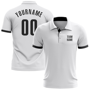 Polo de golf personnalisé blanc et noir, best-seller de l'industrie, vente en gros directe - Product Image 1