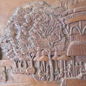Décoration murale artisanale en bois de teck sculpté à la main, thème pêcheur - Vente en gros - Product Image 3