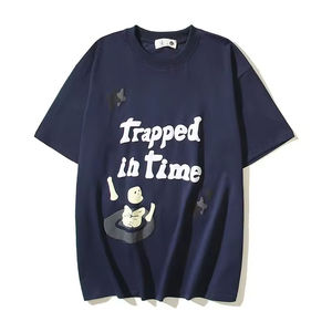 Custom 100% Cotton Made Puff Printing T-Shirt Good Quality Men Puff Printing T-Shirt Crew Neck Quick Dry Lightweight Men T-Shirt - Product Image 2