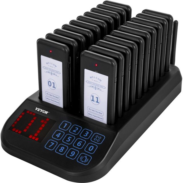 Wireless Calling System 20 Pagers Touch Keyboard Restaurant Hotel Service