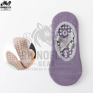 High Quality Custom Logo Womens Cotton Bamboo Yoga Grip <b>Socks</b> Fitness <b>Socks</b> With Grip Anti-slip <b>Breathable</b> Cuff Body Design - Product Image 5