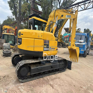 Excavadora de cadenas pequeña usada en Japón, Komatsu PC128US PC120-6 de 13 toneladas, con motor y bomba Komatsu, bajo consumo de combustible, en buen estado, lista para usar. - Product Image 5