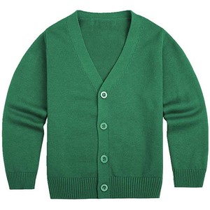 Cárdigan de Punto Verde para Mujer, Manga Larga, Cuello en V, Botones al Frente, Estilo Clásico, para Todas las Temporadas, Top de Moda, Cárdigans para Mujer - Product Image 1
