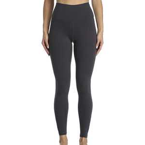 Leggings de yoga taille haute pleine longueur, couleur unie, sans couture, en Spandex et Nylon, avec taille élastique - Product Image 1