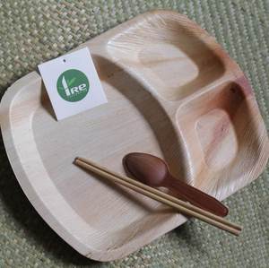 Premium Areca Palm <b>Plates</b> with Heavy Duty Leak Proof Heat Resistant <b>Disposable</b> Tableware for Hot and Cold Food Applications Use - Product Image 3