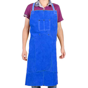 Premium Heavy-Duty Cowhide Split <b>Leather</b> Welder Safety <b>Apron</b> Industrial Work Protection Heat Resistant Sleeveless Fire Resistant - Product Image 5