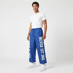 Men Letter Printed Windbreaker Pants Drawstring Waist Workout Pants <b>Waterproof</b> <b>Breathable</b> Hiking Pants Men Rain Wear <b>Trousers</b> - Product Image 1