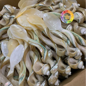 ช้อนไข่มุกเปลือกหอยธรรมชาติสีชมพูสุดหรูพร้อมโลโก้แบบกำหนดเอง - Product Image 6