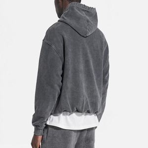 Ensemble sweat-shirt à capuche et jogging gris pour homme, coupe ample, décontracté, pour l'automne, avec logo imprimé, respirant, 100% coton - Product Image 5