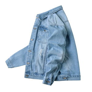 2022 New <b>Men's</b> Jacket Jacket Original Design Washed Street <b>Men</b> Jean Jackets - Product Image 2
