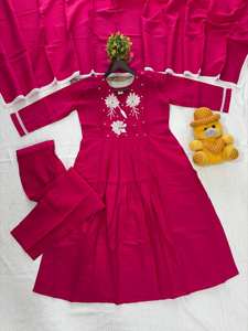 Ensemble haut et bas KF 1014 pour femme, style romain, 60x60, fait main, en coton, avec dentelle en soie romaine, dupatta, tenue ethnique traditionnelle - Product Image 6