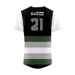 <b>Half</b> Sleeve Heat Transfer Printed Baseball Jersey Custom <b>Button</b> Closure Regular Length Sublimation Printed Baseball Jersey - Product Image 2