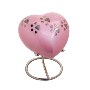 Urne funéraire noire en forme de cœur pour animaux de compagnie, avec empreinte de patte, urne souvenir décorative pour cendres d'animaux, modèle cœur, vente chaude - Product Image 3