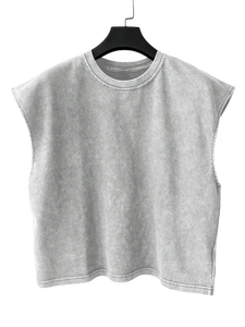 Débardeur Oversize Léger en Coton/Jersey Personnalisé pour l'Été, Style Streetwear, Lavage Acide, Sans Manches, Idéal pour la Salle de Sport et Usage Quotidien - Product Image 2