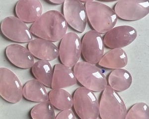 Lote de Cabujones de Cuarzo Rosa Natural Mixto, Gemas Sueltas de Color Rosa Suave Pulido, Suministro al por Mayor para Fabricación de Joyería - Product Image 2