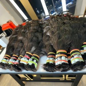 Paquete de cabello intacto con cutícula virgen de Vietnam, extensiones de trama de doble dibujado a granel sin procesar, cabello Remy 1B, ondas de templo indio crudo - Product Image 5