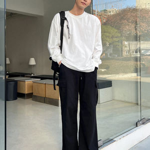 เสื้อยืดโอเวอร์ไซส์สไตล์ยูบีร์นสำหรับผู้ชายและผู้หญิง ล้างสีแบบแอซิดวอช ปรับแต่งได้ พร้อมสกรีนโลโก้ - Product Image 3