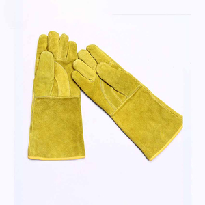 Heavy Duty 14 Inches Heat-resistant Cow Split Leather <b>Long</b> Safety Working Welding <b>Gloves</b> for Welder Cheap price OEM Wholesale - Product Image 5