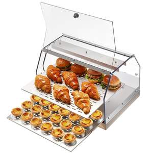 Calentador de Alimentos Comercial de 450W, 85-185F, Calentamiento por Aire, Capacidad de 48L, Modelo de Puerta Doble para Hamburguesas, Pan y Pollo Frito - Product Image 1