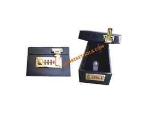 SUNTOOLS/STIPL Black Plastic Irregular Jewelry <b>Box</b> with Gold Combination <b>Lock</b> <b>for</b> Jewelry Making Storage - Product Image 2
