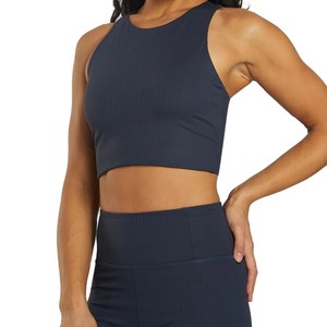 เสื้อชั้นในกีฬาแบบ U-Neck Racerback สำหรับผู้หญิง ระบายอากาศได้ดี แห้งเร็ว เหมาะสำหรับโยคะ ลายสก็อต สไตล์เรียบง่าย รองรับด้านหน้าสูง - Product Image 2