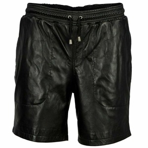 Shorts en cuir de luxe pour hommes, motif uni, tissu en laine écologique, vêtements décontractés, service de marque privée personnalisé - Product Image 6