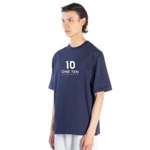 T-shirt Homme Bleu Marine 100% Coton 180g Coupe Oversize Col Rond Manches Courtes Décontracté Uni Vierge pour Impression Vente en Gros OEM ODM - Product Image 1