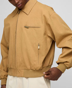 Blouson Bomber Homme en Toile de Laine Épaisse et Oversize, Style Universitaire avec Logo Frontal, Confortable et Tendance - Product Image 3