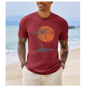 T-shirt décontracté imprimé à manches courtes en coton tricoté 100 % pour homme, anti-boulochage, écologique, prix de gros, Bangladesh - Product Image 3