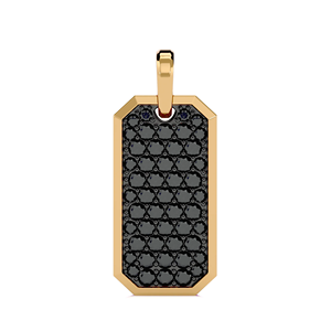 Colgante de Perro de Acero Inoxidable con Incrustaciones de Diamantes de Imitación Negros, Chapado en Rodio, Amuleto Clásico para Collar Unisex - Product Image 2