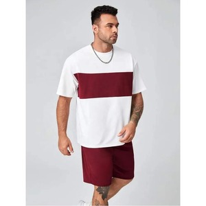 Ensemble T-shirt et short pour homme Furuilai, haute qualité, 100% polyester, col rond, manches courtes, tissu satiné, imprimé numérique, non tissé, été - Product Image 2
