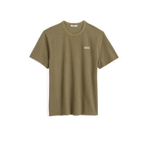 Camisetas de Hombre con Textura de Algodón Slub, Corte Regular, Manga Corta, Logotipo Personalizado, Producción de Ropa de Boutique, Camiseta Casual para Hombre - Product Image 4