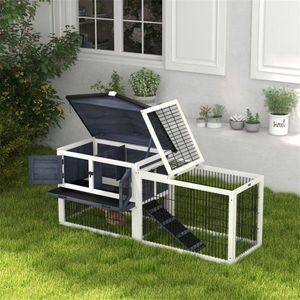 Outdoor Rabbit Hutch Premium Pet Cage for Small Animals Weather Resistant and Easy to Assemble - Product Image 1