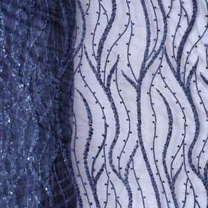 Premium Sequence Embroidery Fabric For Women Fashion Wear Designer <b>Garments</b> Party Wear Dresses Kaftan Abaya Bridal Wear - Product Image 3
