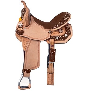 Selle de dressage en cuir de haute qualité, style anglais, pour l'équitation en extérieur, sur sentier, pour chevaux de trail - Product Image 5