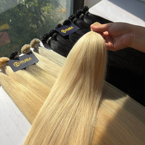 Vente en gros de cheveux Rusa à pointe plate, vierges, vietnamiens, lisses, couleur blonde, emballage personnalisé de haute qualité en boîte et en sac, offre spéciale - Product Image 4