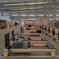 Máquina de Pilates Reformer Comercial de Madera de Arce, Equipo de Pilates para Gimnasios