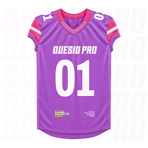 Camiseta de Fútbol Americano, Corte Ajustado, Cuello en V, Mangas Cortas, Diseño y Color Personalizados, Sublimación de Alta Calidad - Product Image 3