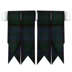 Eoin Winston Sports Kilt Flashers Scottish <b>Socks</b> Tartan Flashes <b>White</b> Ribbed Knee Highs <b>Men</b> Traditional Highland Accessories - Product Image 3
